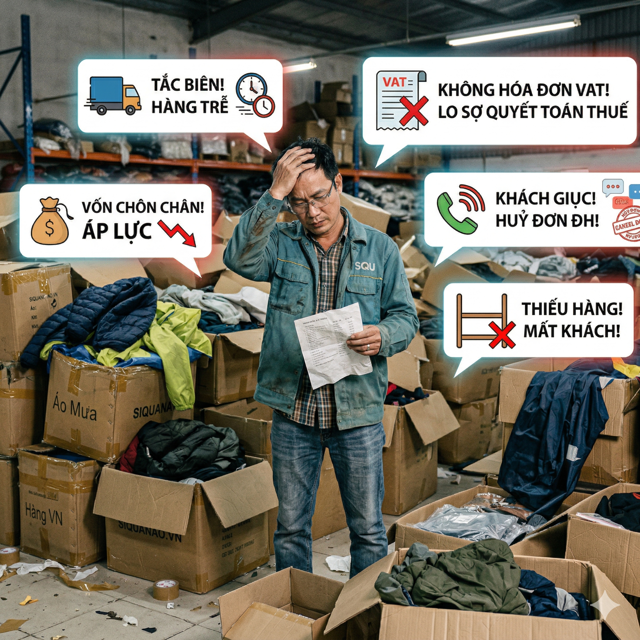 Kho hàng quần áo B2B